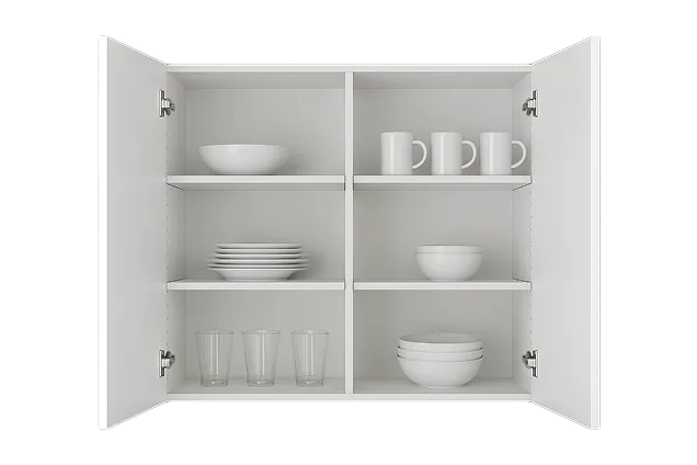 Inside 
cabinets